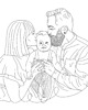 grafiki i ilustracje Linearny portret rodzinny 1