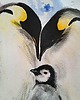 grafiki i ilustracje Unconditionally - Obraz Akwarela A3 Pingwiny Miłość Macierzyństwo 2