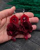 kolczyki soutache Kolczyki sutasz bordowe boho z kwiatami Bloom 1