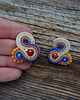 kolczyki soutache Małe etniczne kolczyki sutasz 3