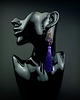 kolczyki wire wrapping Długie kolczyki z ametystem i chwostem 3
