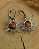 kolczyki wire wrapping Kolczyki słońce tygrysie oko wire wrapping słoneczka 1