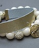 bransoletki z kamieni naturalnych Duo - Creme and gold 4