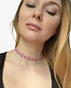 chokery Folkowy choker z koralików z etnicznym ornamentem, naszyjnik handmade 1