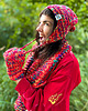 rękawiczki damskie Rękawiczki MERINO 50% handmade ze sznureczkiem ,,Czerwienie" 3