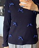 swetry damskie  Delikatny sweter z kokardkami 1