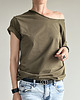t-shirt damskie Mech Oversize Bez Nadruku 1