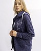 bluza z kapturem damska Bluza na zamek Mela Granat melanż 2