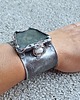 bransoletki wire wrapping Jadeit i perła - bransoletka regulowana 2