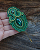 broszki Zelona broszka soutache 5