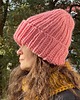 czapki damskie Zimowa czapka z wełny peruwiańskiej Lumi jasno różowa 2