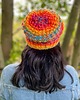 czapki damskie Czapka Handmade Neverland Tęcza Pomarańcz 1