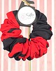 gumki do włosów L średnia gumka do włosów jedwab naturalny scrunchie czerwona czarna 1