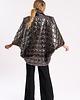 kurtki damskie Metaliczne pikowane poncho, gunmetal/antracyt, rękaw nietoperz 1