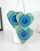 Ozdoby na ścianę Turkusowe serce - wisząca ozdoba ceramiczna 5