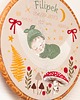 obrazy i plakaty do pokoju dziecięcego Haftowana personalizowana metryczka, pamiątka narodzin w oprawie 20 cm 6