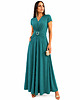 sukienki maxi damskie Maxi sukienka z drapowanym paskiem 34-52 3