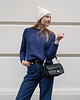 swetry damskie  Sweter LAMIA granatowy - Handmade 1