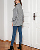 swetry damskie  Sweter oversize z golfem - SWE148 szary 2