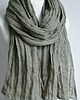 szale damskie Delikatny  szal lniany  zielony 2