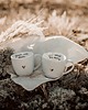 kubki Zestaw 2 Białych Kubków Porcelanowych 300 ml - Motyw Złotego Serca i Napis Je 1