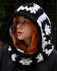 czapki damskie Balaclava z moheru ręcznie szydełkowana, kominiarka czapka handmade 1
