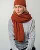 szale damskie Szal Wełniany MANUL Miedziany- duży lekki pluszowy szalik 100% Merino RWS 2
