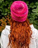 czapki damskie Czapka Handmade Explorer Luks Malina WEŁNA 15% 2