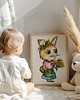grafiki i ilustracje Króliczka ogrodniczka akwarela do pokoju dziecięcego oryginał 3