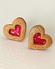 kolczyki z masy plastycznej Kolczyki serduszka ciasteczka 1