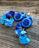 kolczyki soutache Koktajlowe  kolczyki soutache- kobaltowo turkusowe 4