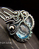 kolczyki wire wrapping Kolczyki Dragony- Sky Blue Topaz Srebro 3