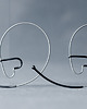 kolczyki wire wrapping Srebrne kolczyki koła serca LOVE 3
