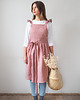 fartuchy kuchenne Lniany fartuszek retro DUSTY PINK 5