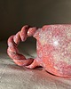 kubki Kubek ceramiczny różowy - zakręcone uszko 1