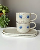 kubki Kubek ceramiczny z talerzykiem 3