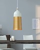 lampy wiszące Lampa wisząca Chica biała złota loft 31cm 1