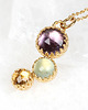 złote naszyjniki Złoty naszyjnik Dream z ametystem, prehnitem i cytrynem 2