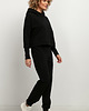 bluza z kapturem damska Luźna bluza z kapturem T380, czarna 2