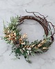 wianki bożonarodzeniowe Asymetryczny rustykalny wianek na drzwi (26cm) 1