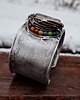 bransoletki wire wrapping Kolorowa dżdżownica zimowa - bransoletka regulowana 4