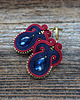 kolczyki soutache Granat, bordo i złoto- kolczyki sutasz 4