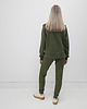 komplety damskie Anisa minimalistyczny lekko dopasowany komplet spodnie i bluza - Khaki 5