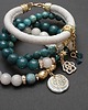 bransoletki z kamieni naturalnych Petrol and grey vol. 8  /31-07-22/ set 3