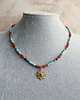 chokery Kolorowy naszyjnik choker z magnezytem, koralem i słońcem 5