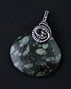 wisiory Amelia - duży wisior wire-wrapping i agat mszysty 1