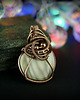 wisiory Krzemień pasiasty wisiorek wire wrapping 4