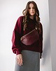 saszetka nerka Duża skórzana nerka -  bordowa - BEANIE BAG MAXI 1