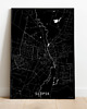 plakaty Mapa plakat - Słupsk - różne kolory 3