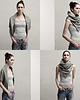 szale damskie Kamizelka Szal Komin Tuba Etola Tweed STRIPE 2